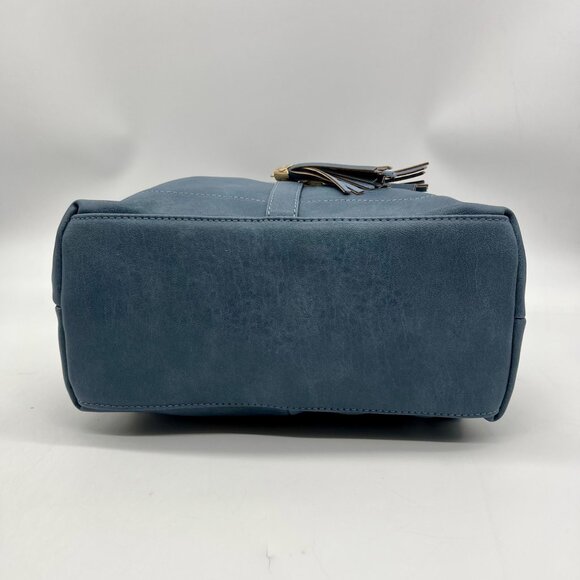 Miztique Blue Vegan Leather Diana Flip Over Backpack main image 9